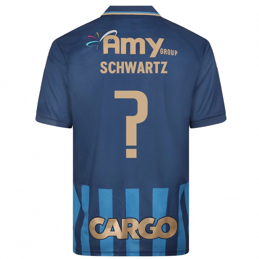 Danxen Kinderen Noam Schwartz #0 Donkerblauw Blauw Uitshirt Uittenue 2025/26 T-Shirt
