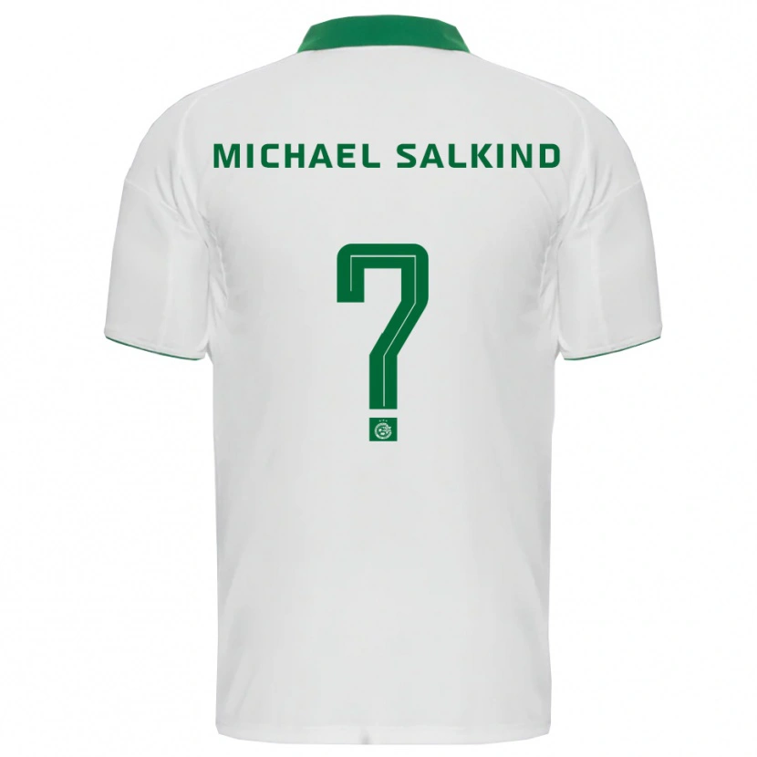 Danxen Kinderen Liav Michael Salkind #0 Wit Groen Uitshirt Uittenue 2025/26 T-Shirt
