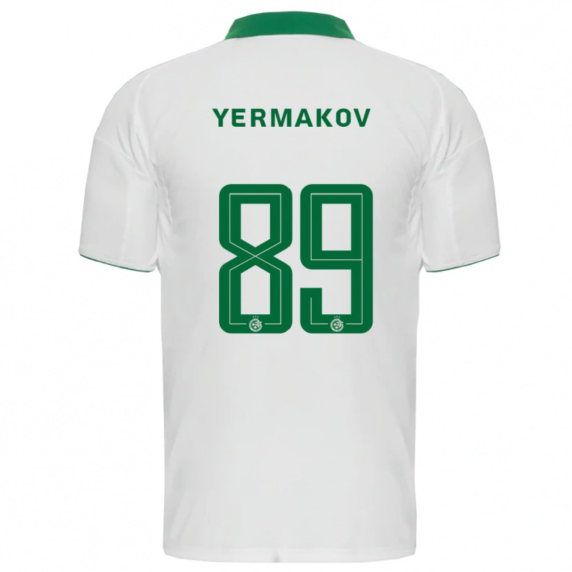 Danxen Kinderen Georgiy Yermakov #89 Wit Groen Uitshirt Uittenue 2025/26 T-Shirt