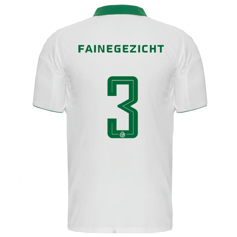 Danxen Kinderen Yinon Fainegezicht #3 Wit Groen Uitshirt Uittenue 2025/26 T-Shirt