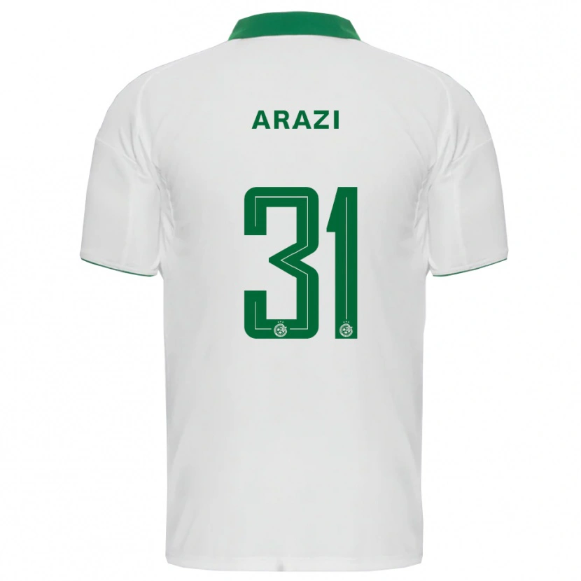 Danxen Kinderen Amit Arazi #31 Wit Groen Uitshirt Uittenue 2025/26 T-Shirt