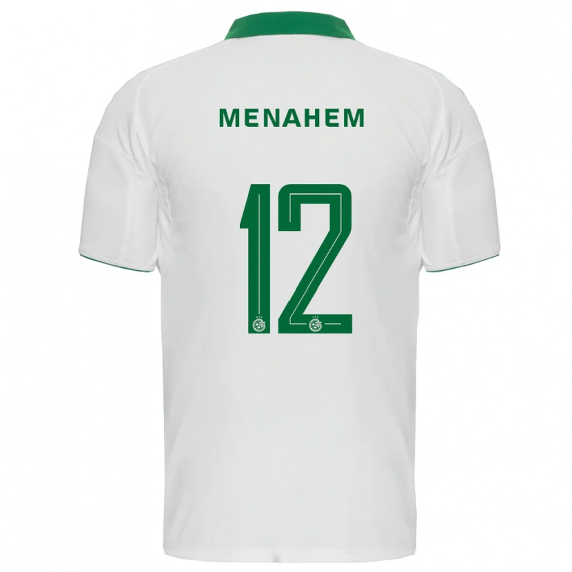 Danxen Kinderen Sun Menahem #12 Wit Groen Uitshirt Uittenue 2025/26 T-Shirt