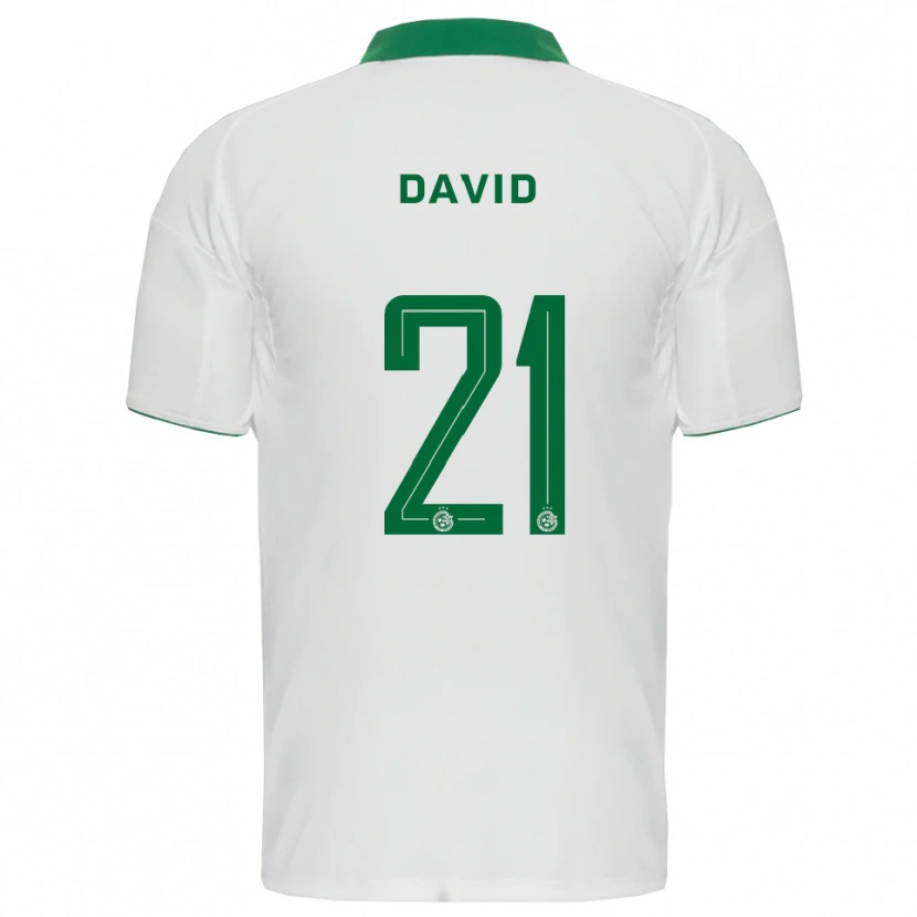 Danxen Kinderen Dean David #21 Wit Groen Uitshirt Uittenue 2025/26 T-Shirt