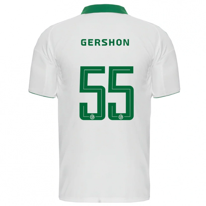 Danxen Kinderen Rami Gershon #55 Wit Groen Uitshirt Uittenue 2025/26 T-Shirt