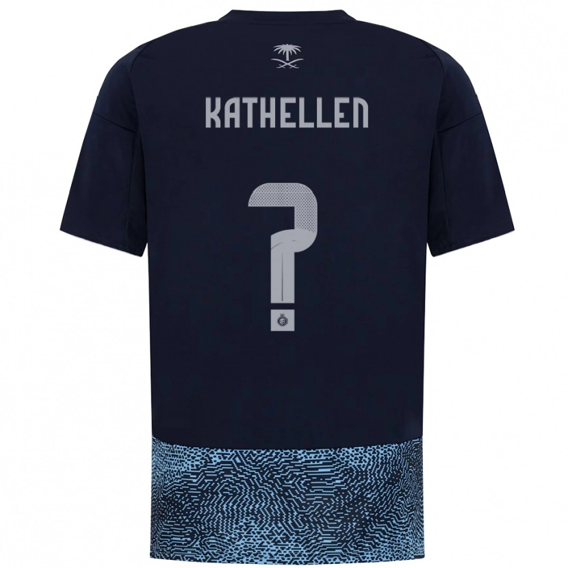 Danxen Kinderen Kathellen #0 Donkerblauw Hemelsblauw Uitshirt Uittenue 2025/26 T-Shirt