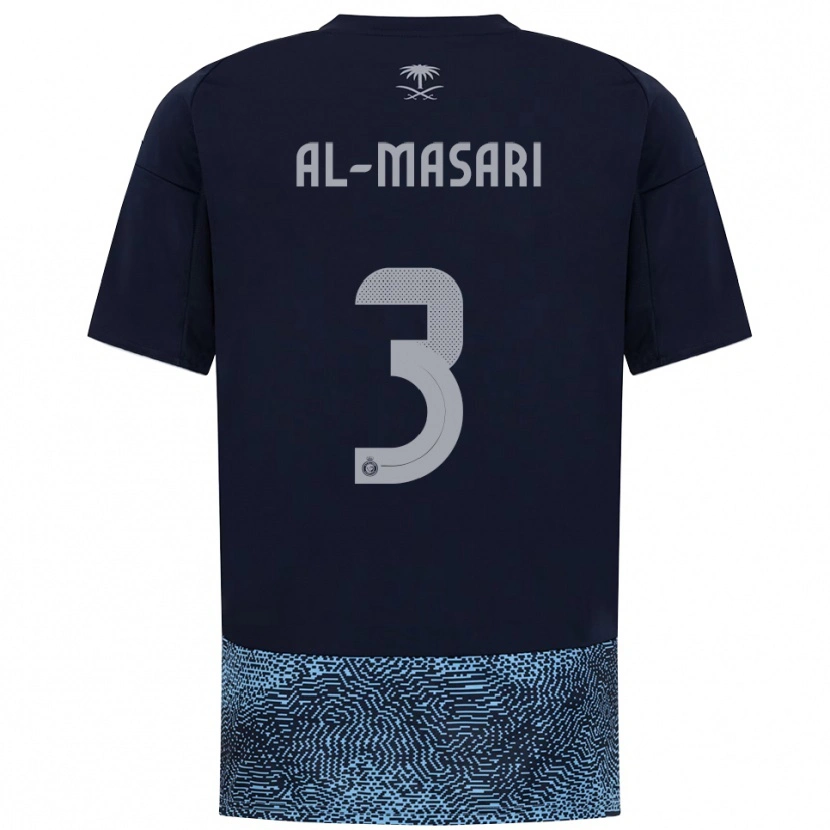 Danxen Kinderen Wade Al-Masari #3 Donkerblauw Hemelsblauw Uitshirt Uittenue 2025/26 T-Shirt