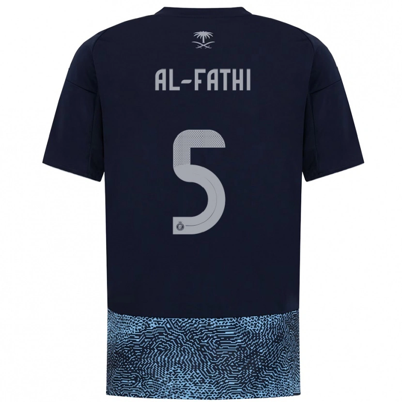 Danxen Kinderen Layan Al-Fathi #5 Donkerblauw Hemelsblauw Uitshirt Uittenue 2025/26 T-Shirt
