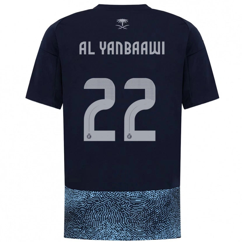 Danxen Kinderen Tahani Al-Yanbaawi #22 Donkerblauw Hemelsblauw Uitshirt Uittenue 2025/26 T-Shirt