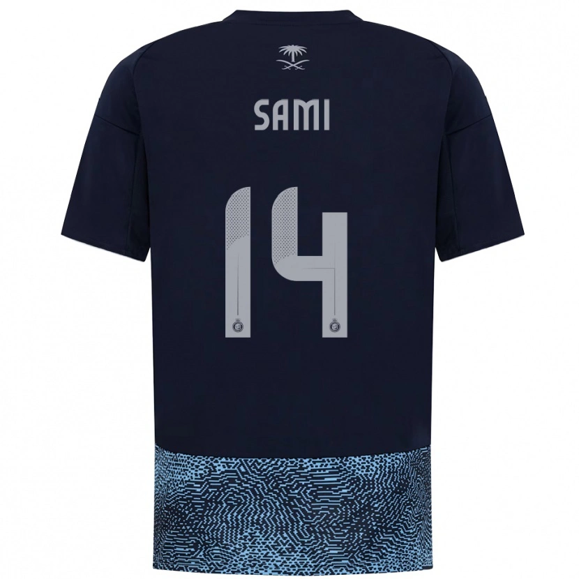 Danxen Kinderen Sami Al-Najei #14 Donkerblauw Hemelsblauw Uitshirt Uittenue 2025/26 T-Shirt
