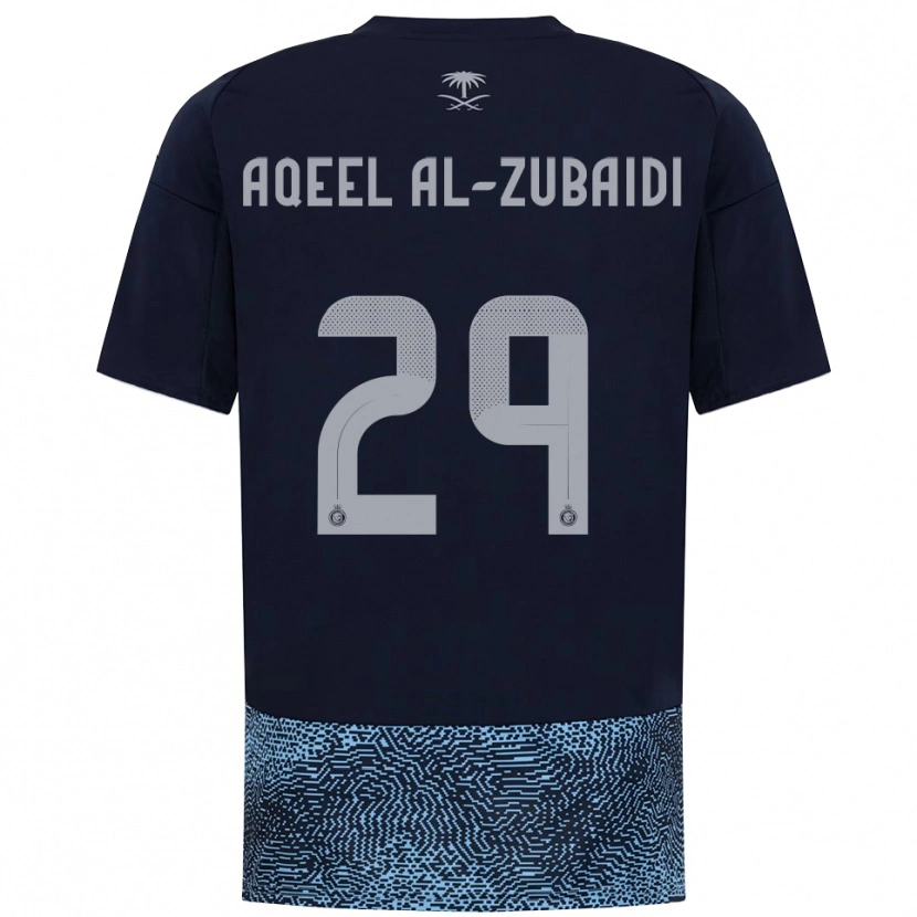 Danxen Kinderen Fahad Aqeel Al-Zubaidi #29 Donkerblauw Hemelsblauw Uitshirt Uittenue 2025/26 T-Shirt