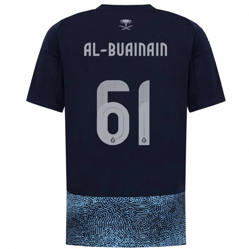 Danxen Kinderen Mubarak Al-Buainain #61 Donkerblauw Hemelsblauw Uitshirt Uittenue 2025/26 T-Shirt