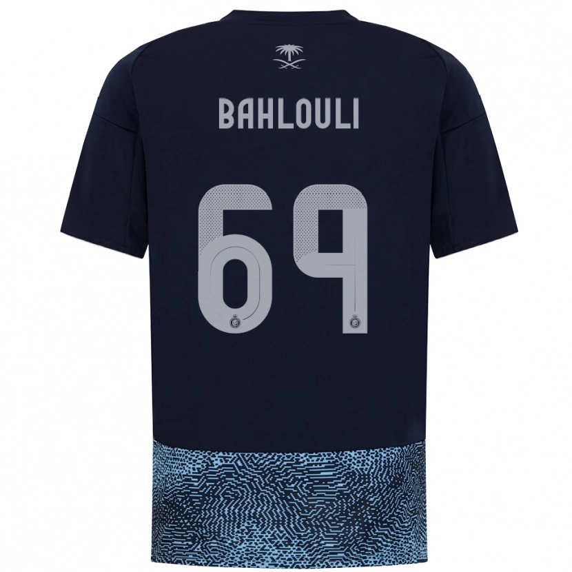 Danxen Kinderen Nesrine Bahlouli #69 Donkerblauw Hemelsblauw Uitshirt Uittenue 2025/26 T-Shirt
