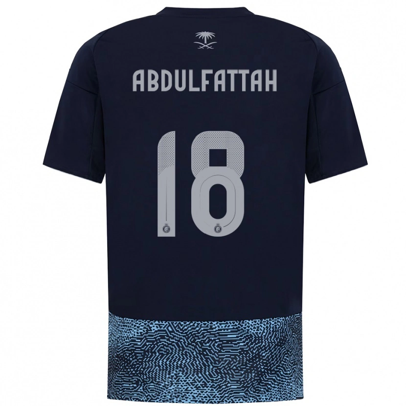 Danxen Kinderen Abdulfattah Adam #18 Donkerblauw Hemelsblauw Uitshirt Uittenue 2025/26 T-Shirt