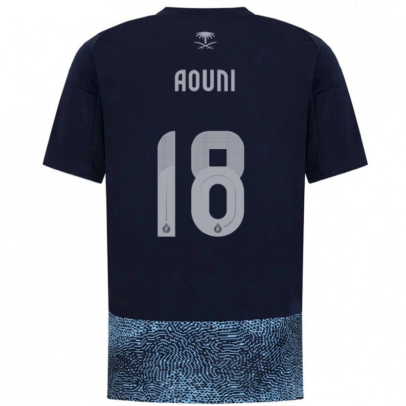 Danxen Kinderen Samia Aouni #18 Donkerblauw Hemelsblauw Uitshirt Uittenue 2025/26 T-Shirt