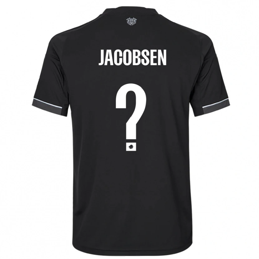 Danxen Kinderen Holger Jacobsen #0 Zwart Wit Uitshirt Uittenue 2025/26 T-Shirt