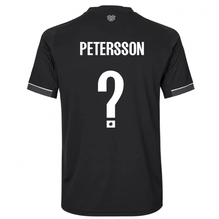 Danxen Kinderen Oliver Petersson #0 Zwart Wit Uitshirt Uittenue 2025/26 T-Shirt