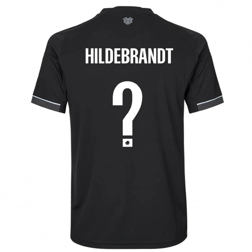 Danxen Kinderen Sylvester Hildebrandt #0 Zwart Wit Uitshirt Uittenue 2025/26 T-Shirt