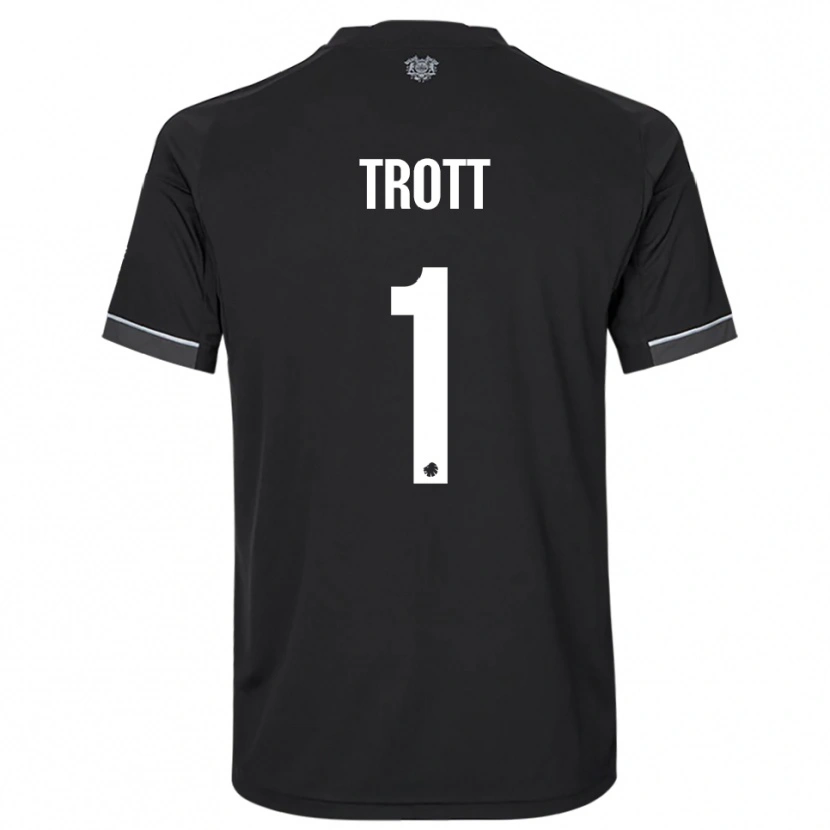Danxen Kinderen Nathan Trott #1 Zwart Wit Uitshirt Uittenue 2025/26 T-Shirt