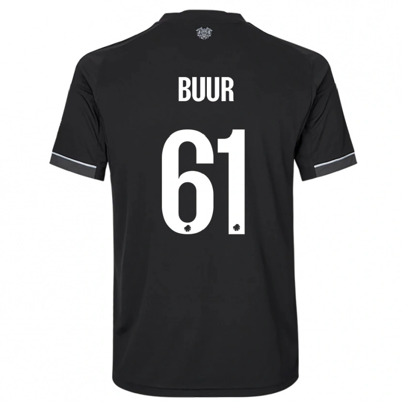 Danxen Kinderen Oscar Buur #61 Zwart Wit Uitshirt Uittenue 2025/26 T-Shirt