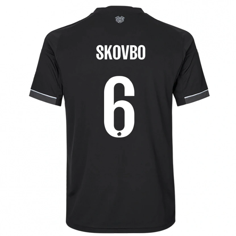 Danxen Kinderen Ida Skovbo #6 Zwart Wit Uitshirt Uittenue 2025/26 T-Shirt