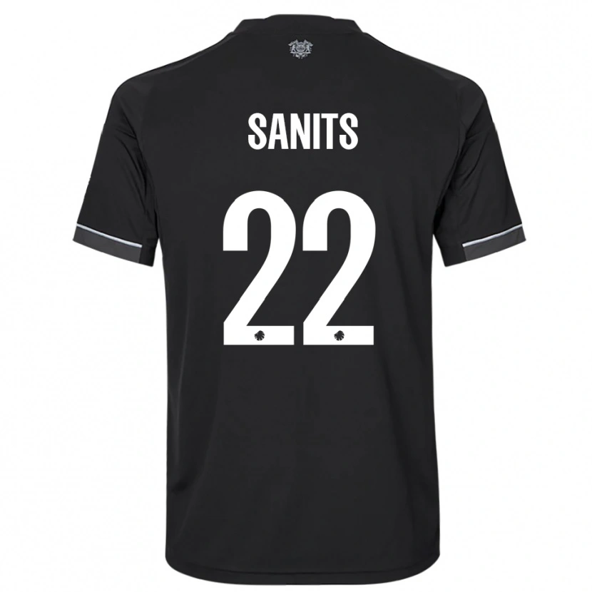 Danxen Kinderen Dimitri Sanits #22 Zwart Wit Uitshirt Uittenue 2025/26 T-Shirt