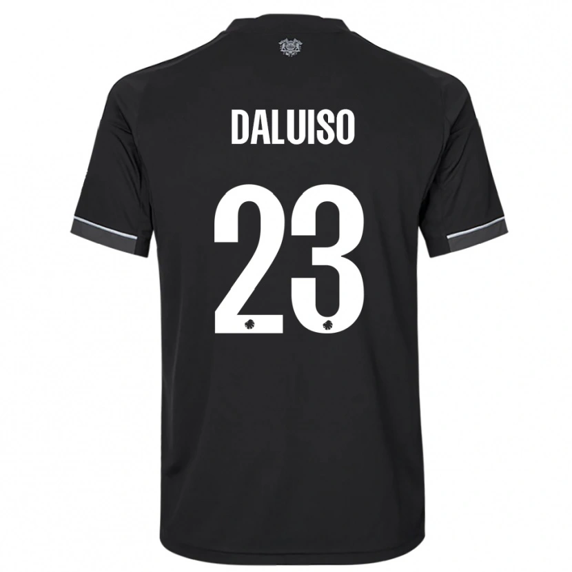 Danxen Kinderen Christoffer Daluiso #23 Zwart Wit Uitshirt Uittenue 2025/26 T-Shirt