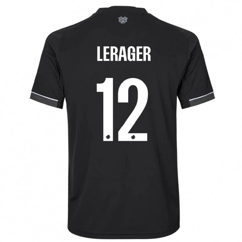 Danxen Kinderen Lukas Lerager #12 Zwart Wit Uitshirt Uittenue 2025/26 T-Shirt