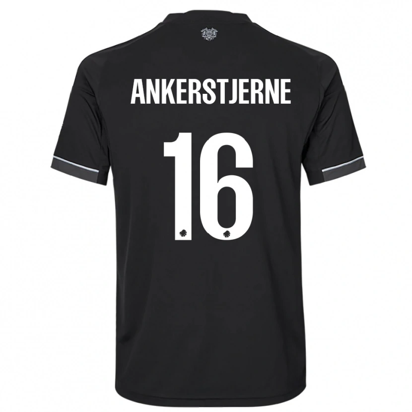Danxen Kinderen Ida Ankerstjerne #16 Zwart Wit Uitshirt Uittenue 2025/26 T-Shirt