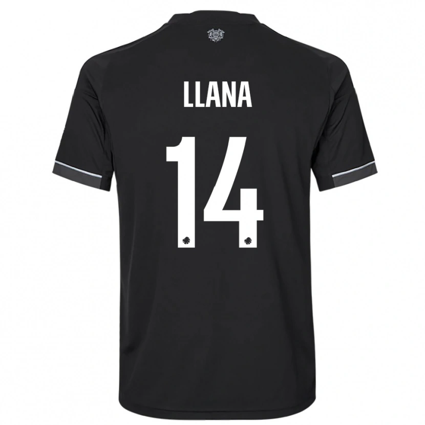 Danxen Kinderen Brandon Llana #14 Zwart Wit Uitshirt Uittenue 2025/26 T-Shirt
