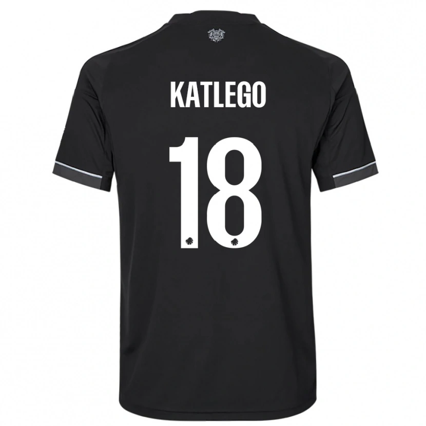 Danxen Kinderen David Katlego #18 Zwart Wit Uitshirt Uittenue 2025/26 T-Shirt