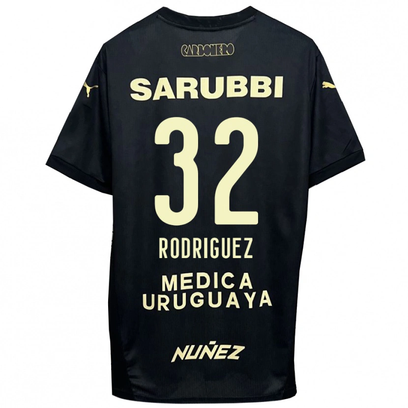 Danxen Kinderen Randall Rodríguez #32 Zwart Goud Uitshirt Uittenue 2025/26 T-Shirt