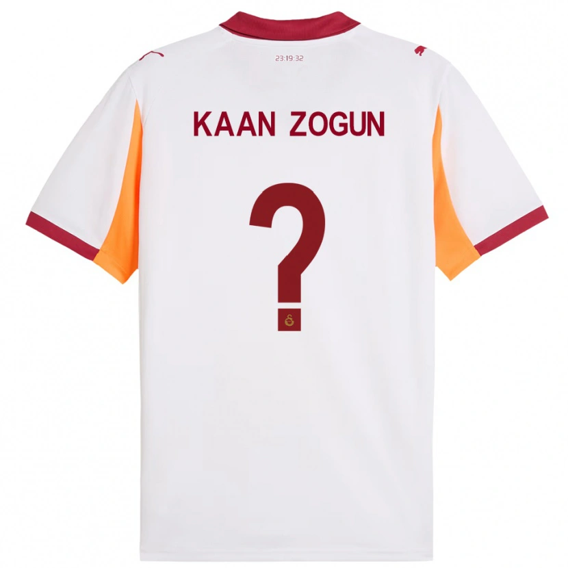 Danxen Kinderen Mehmet Kaan Zogun #0 Wit Rood Uitshirt Uittenue 2025/26 T-Shirt