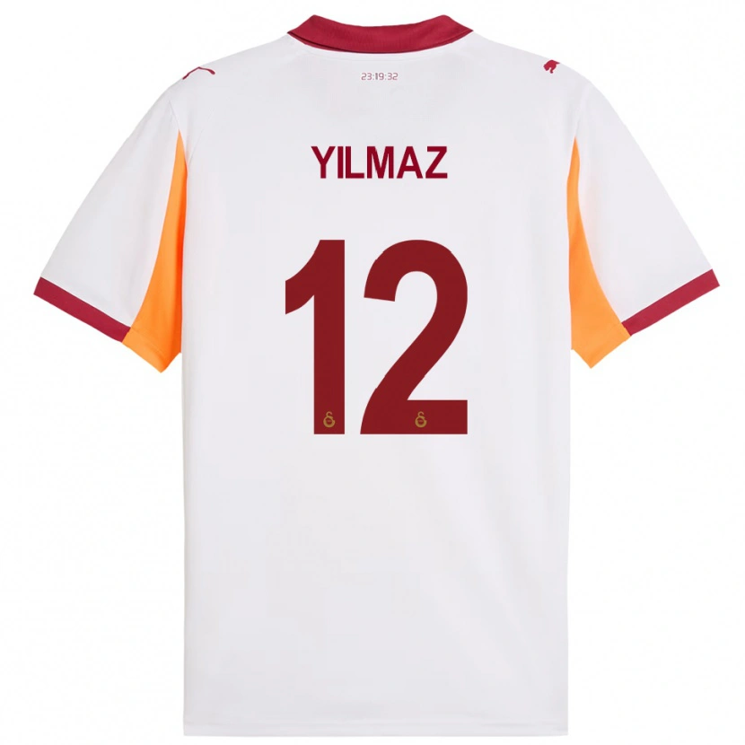 Danxen Kinderen Arda Yılmaz #12 Wit Rood Uitshirt Uittenue 2025/26 T-Shirt