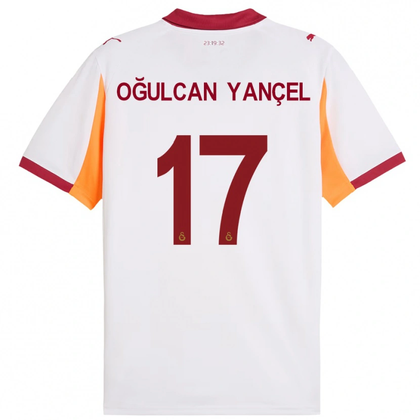 Danxen Kinderen Necati Oğulcan Yançel #17 Wit Rood Uitshirt Uittenue 2025/26 T-Shirt