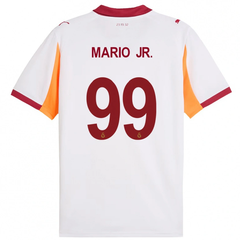 Danxen Kinderen Mario Lemina #99 Wit Rood Uitshirt Uittenue 2025/26 T-Shirt