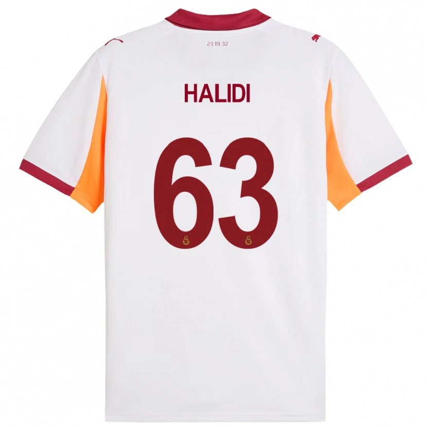 Danxen Kinderen İsa Halidi #63 Wit Rood Uitshirt Uittenue 2025/26 T-Shirt