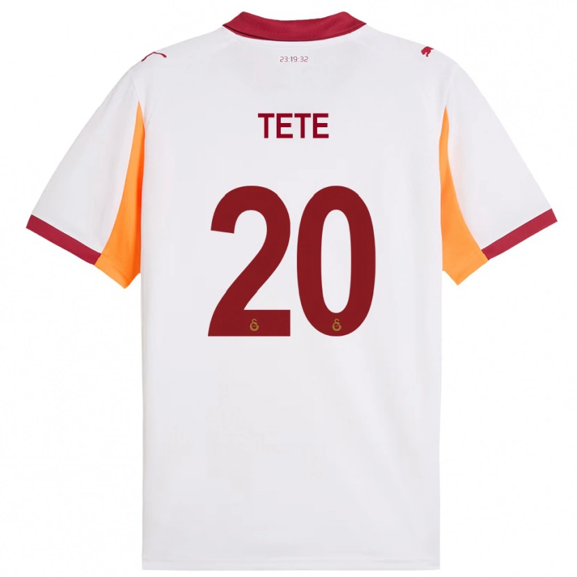 Danxen Kinderen Tete #20 Wit Rood Uitshirt Uittenue 2025/26 T-Shirt