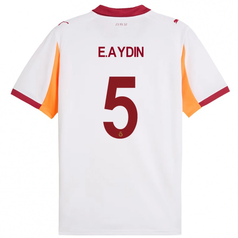 Danxen Kinderen Eyüp Aydın #5 Wit Rood Uitshirt Uittenue 2025/26 T-Shirt