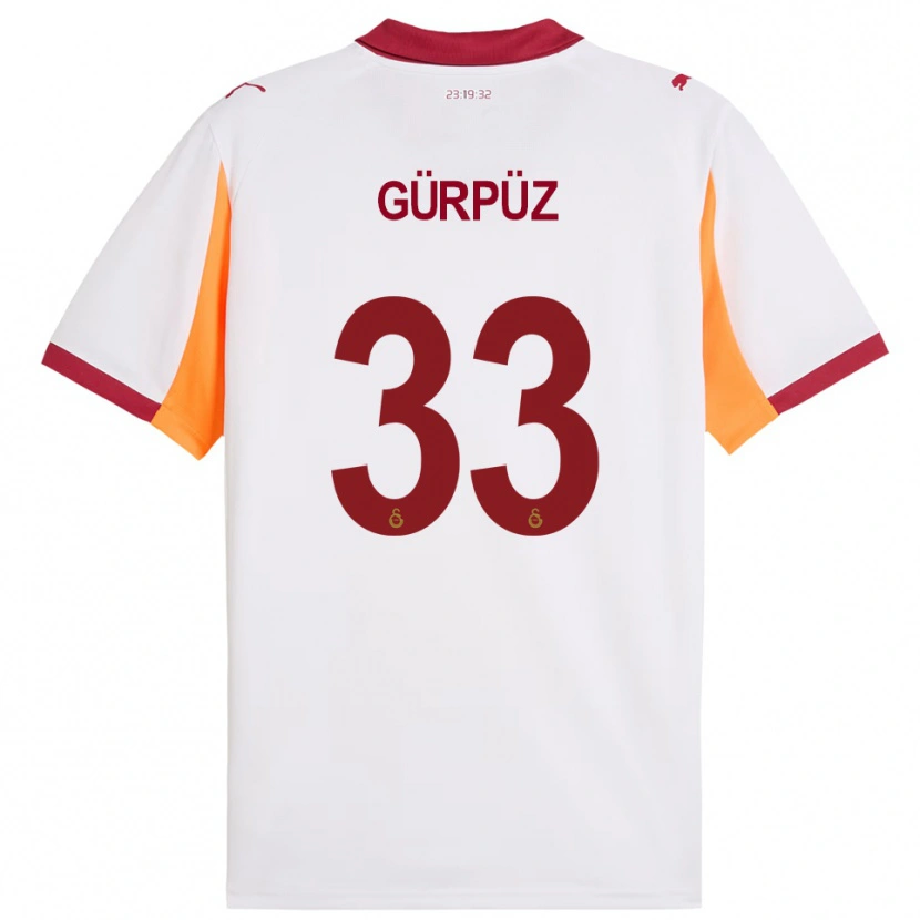 Danxen Kinderen Gökdeniz Gürpüz #33 Wit Rood Uitshirt Uittenue 2025/26 T-Shirt