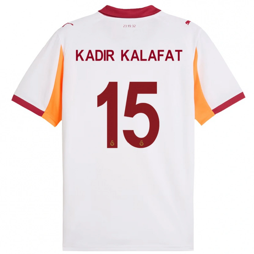 Danxen Kinderen İsmail Kadir Kalafat #15 Wit Rood Uitshirt Uittenue 2025/26 T-Shirt