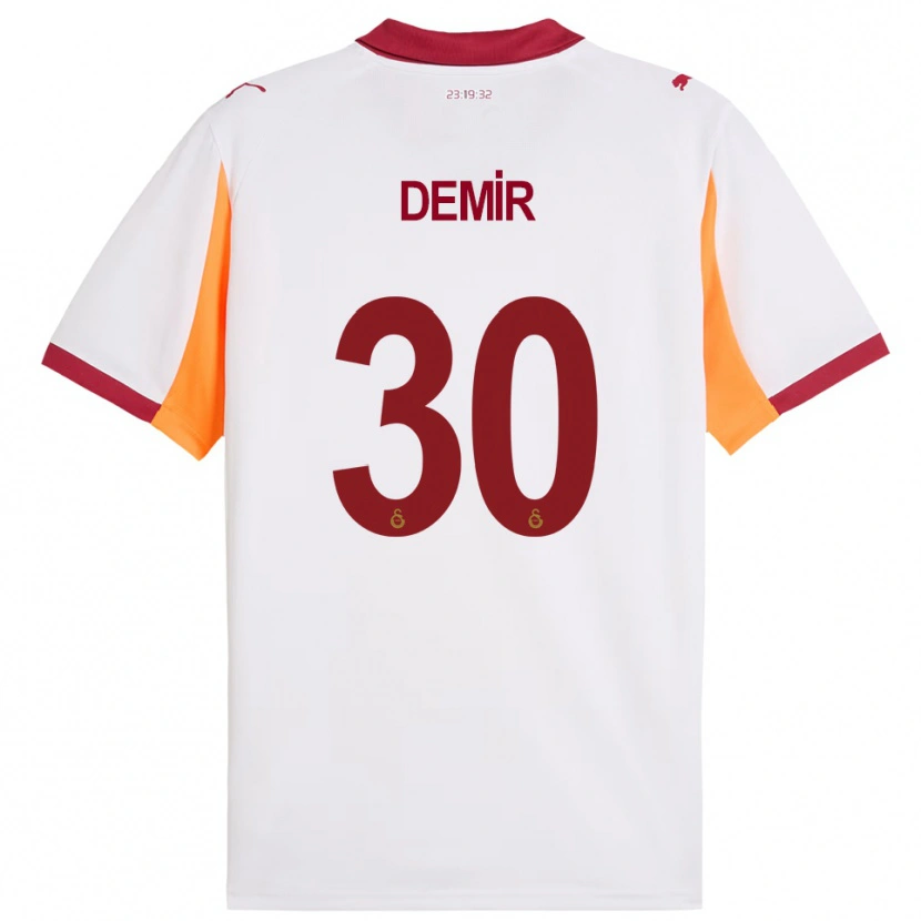 Danxen Kinderen Yusuf Demir #30 Wit Rood Uitshirt Uittenue 2025/26 T-Shirt
