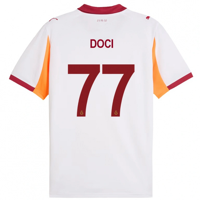 Danxen Kinderen Megi Doci #77 Wit Rood Uitshirt Uittenue 2025/26 T-Shirt