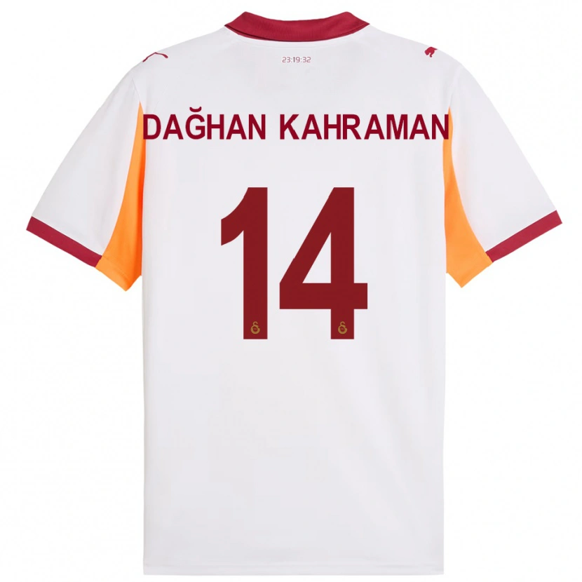 Danxen Kinderen Yusuf Dağhan Kahraman #14 Wit Rood Uitshirt Uittenue 2025/26 T-Shirt