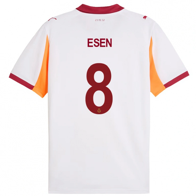 Danxen Kinderen Emine Ecem Esen #8 Wit Rood Uitshirt Uittenue 2025/26 T-Shirt