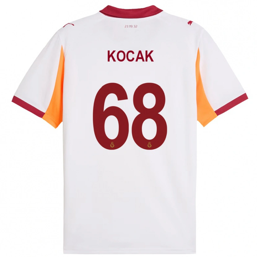 Danxen Kinderen Furkan Koçak #68 Wit Rood Uitshirt Uittenue 2025/26 T-Shirt
