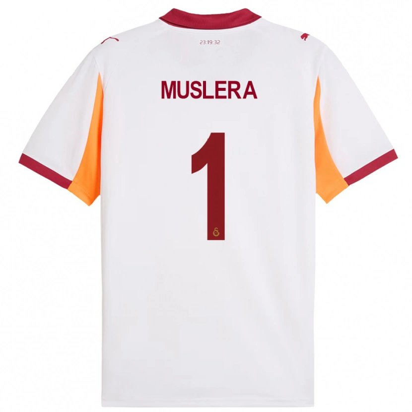 Danxen Kinderen Fernando Muslera #1 Wit Rood Uitshirt Uittenue 2025/26 T-Shirt
