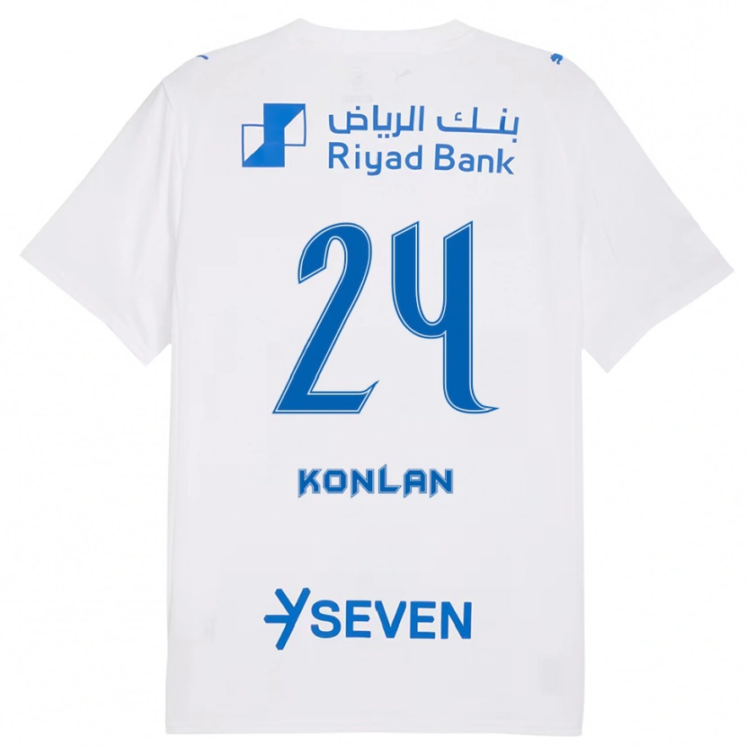 Danxen Kinderen Cynthia Konlan #24 Wit Blauw Uitshirt Uittenue 2025/26 T-Shirt