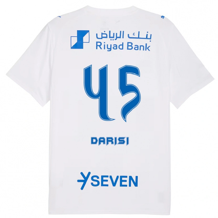 Danxen Kinderen Abdulkarim Darisi #45 Wit Blauw Uitshirt Uittenue 2025/26 T-Shirt