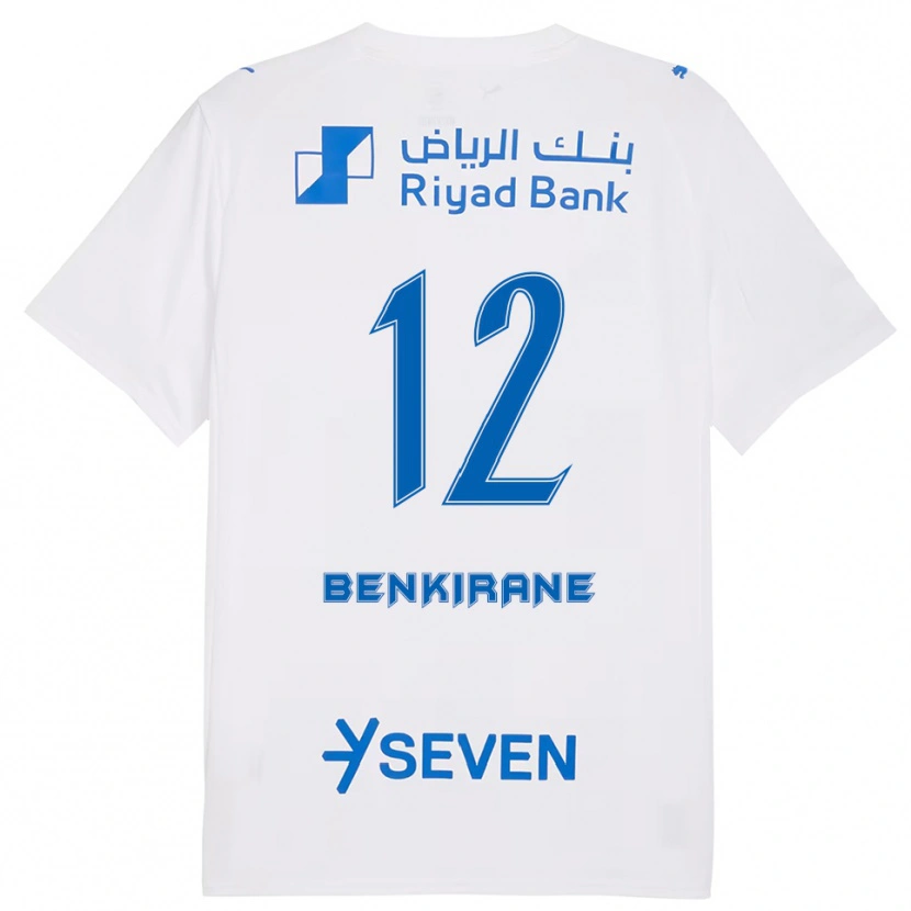 Danxen Kinderen Maryam Benkirane #12 Wit Blauw Uitshirt Uittenue 2025/26 T-Shirt