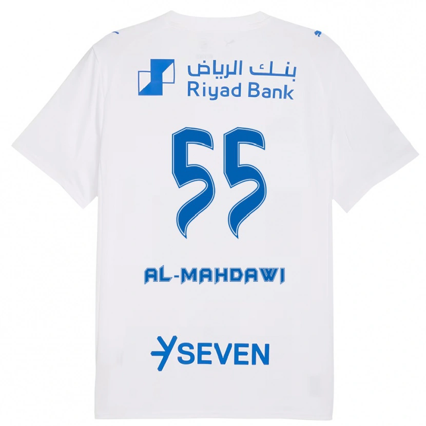 Danxen Kinderen Ali Al-Mahdawi #55 Wit Blauw Uitshirt Uittenue 2025/26 T-Shirt